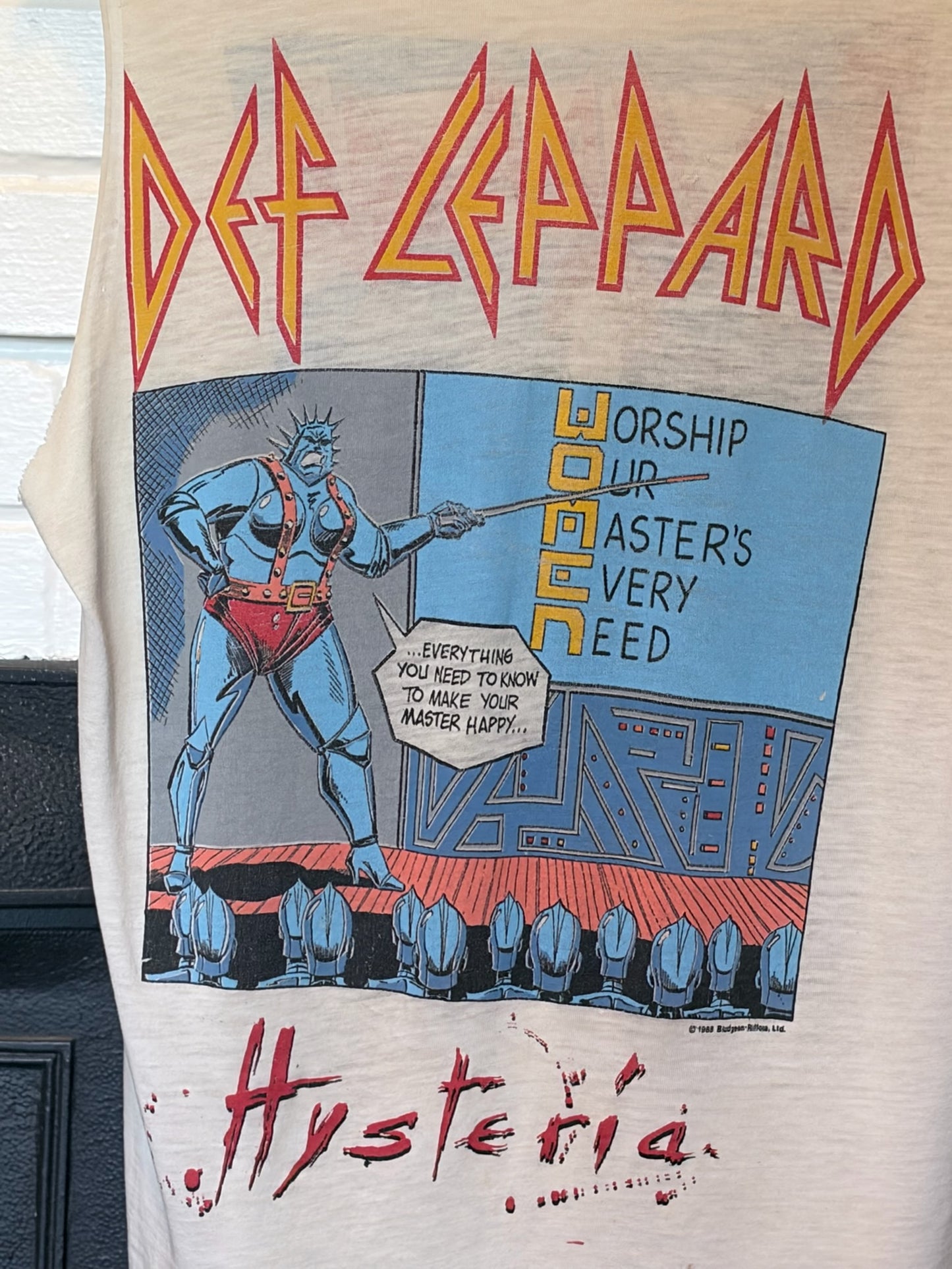 Vintage 1987 Def Leppard Hysteria Tour Chopped Tank top Size M