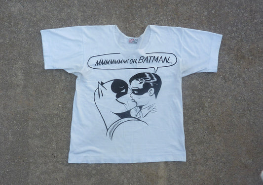Vintage 1970s Batman Making out with Robin Insane Freaky Tshirt.