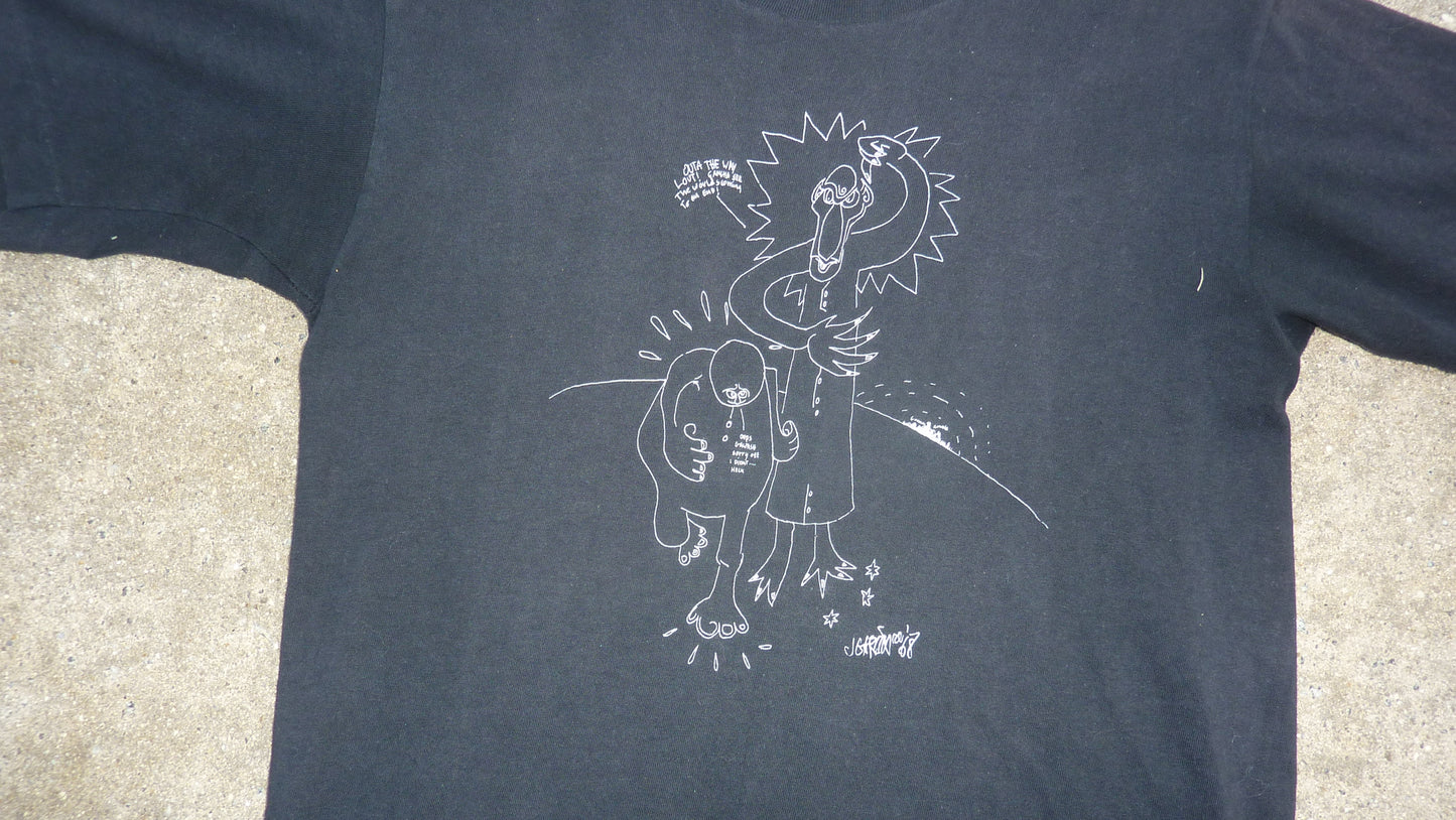 Vintage 1970s Hand Drawn Jerry Garcia Artwork Tshirt