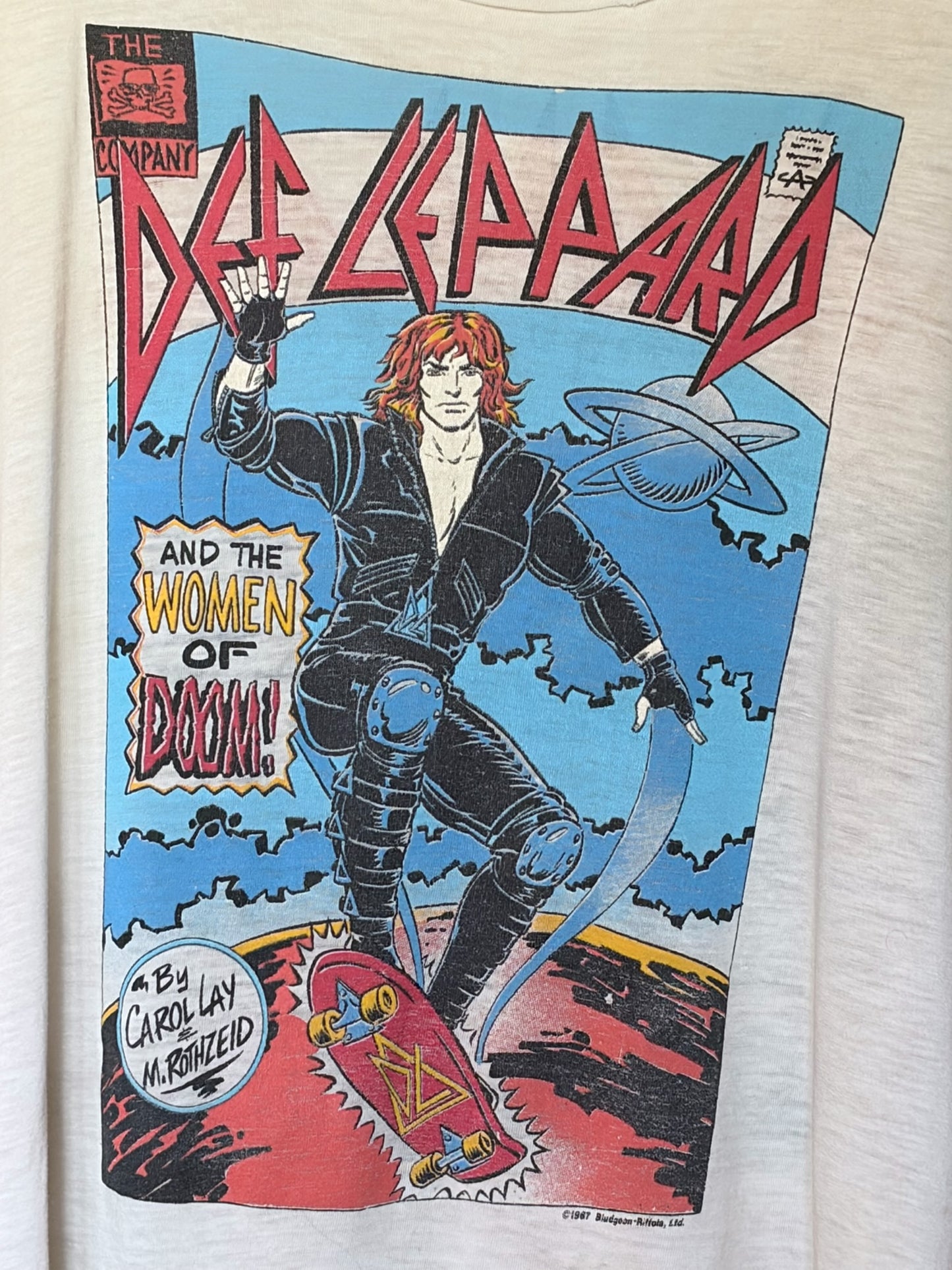 Vintage 1987 Def Leppard Hysteria Tour Chopped Tank top Size M