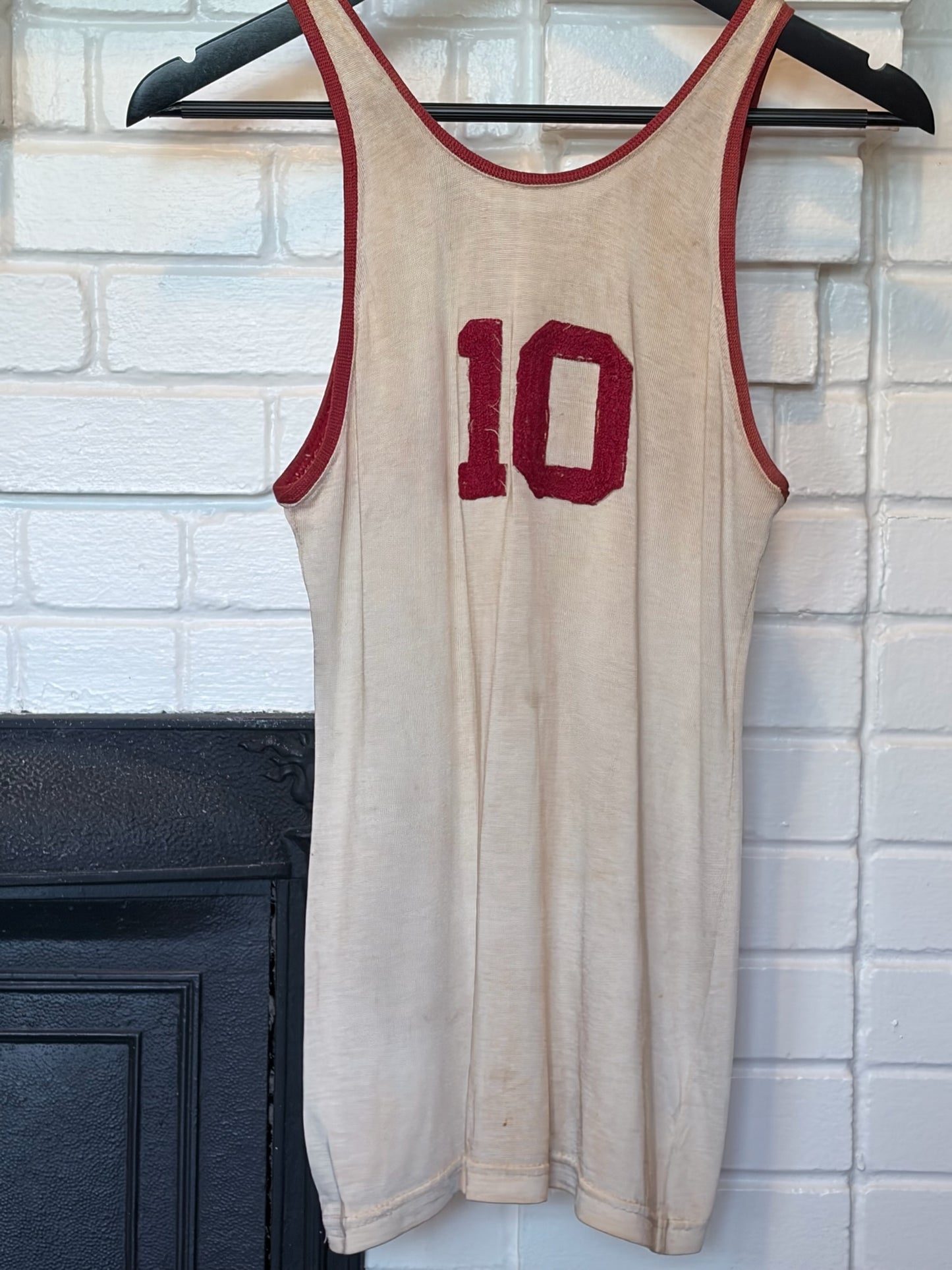 Vintage 1930s/40s Chain-stitched redskins Durene Tank Size Xs