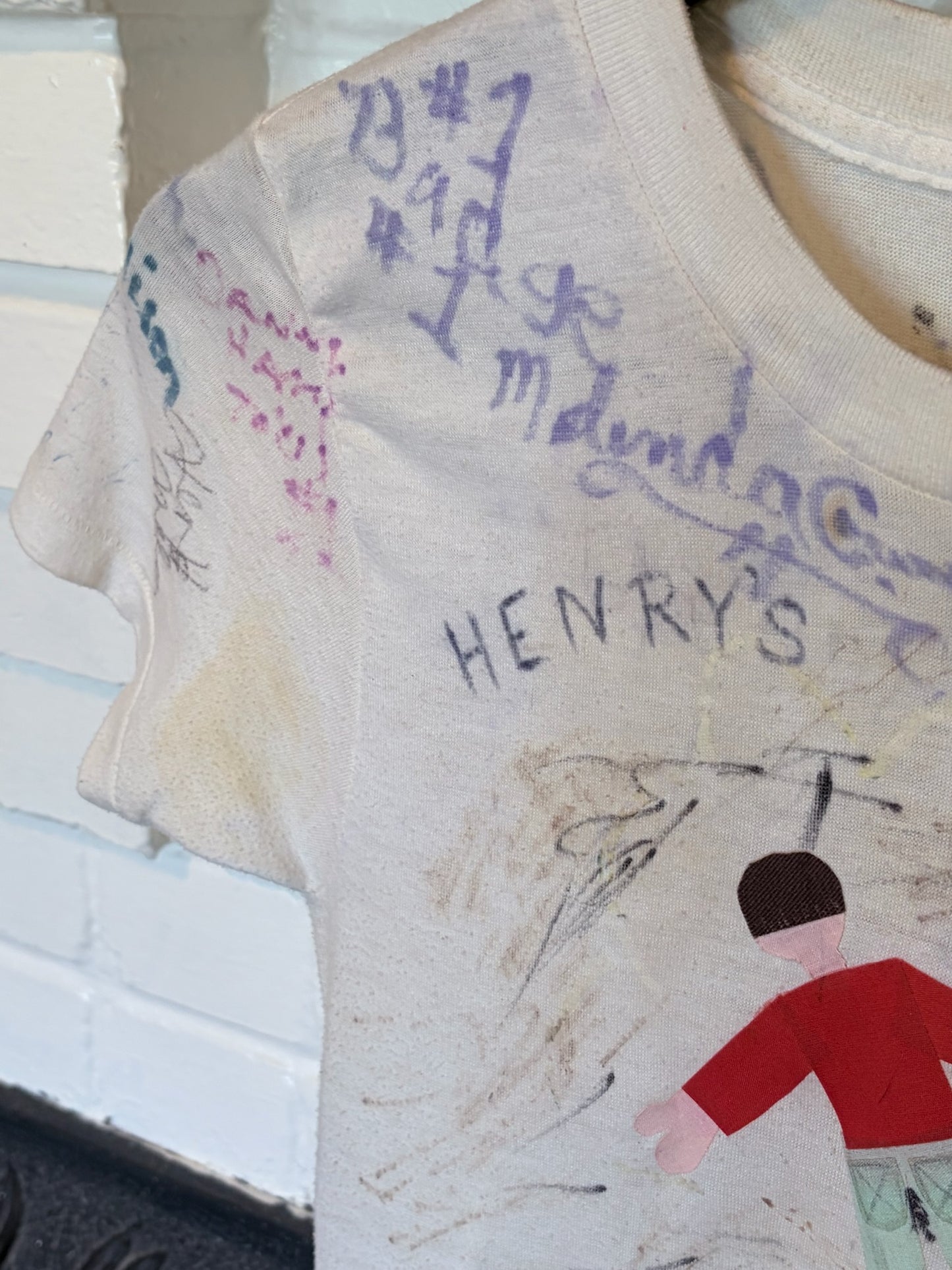 Vintage 1960s Class Signature Folk Art Tshirt Size Xs