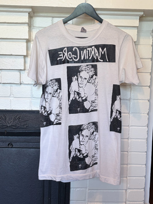 Vintage 1980s Martin Gore Lead Singer of Depeche Mode Allover Print Tee Size S
