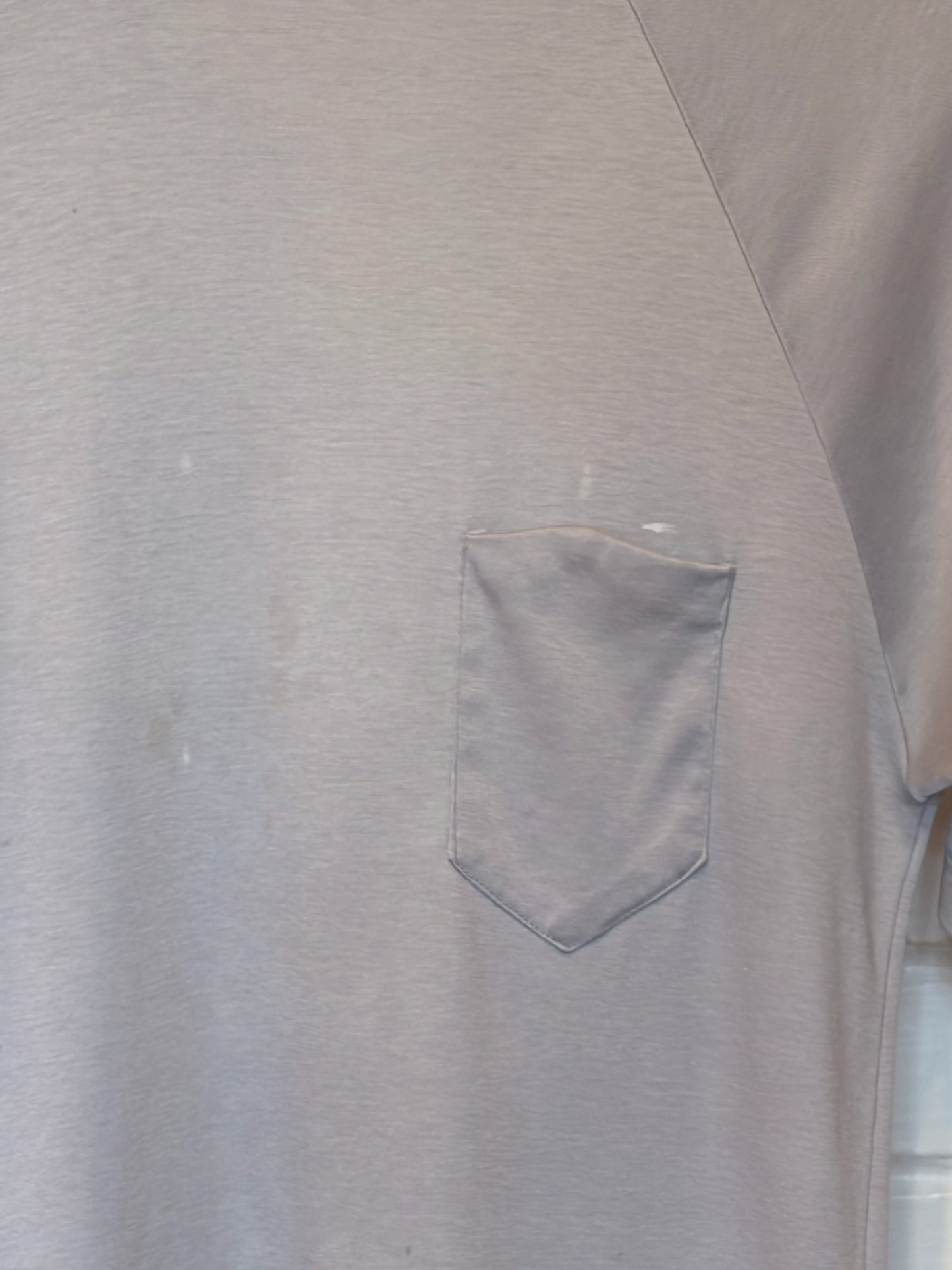 Vintage 1950s/60s Mock-neck Raglan Pocket T-shirt Size S