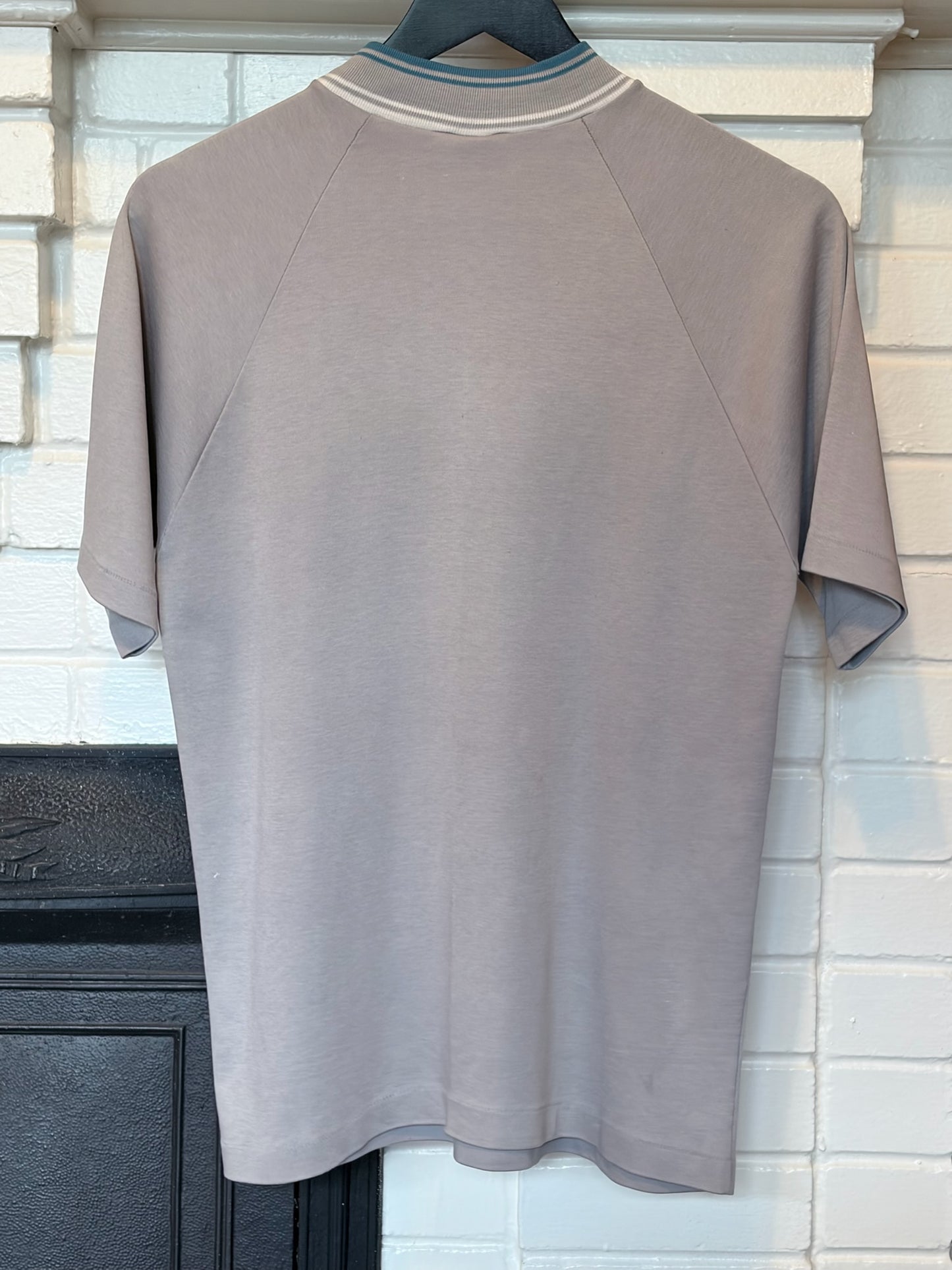 Vintage 1950s/60s Mock-neck Raglan Pocket T-shirt Size S