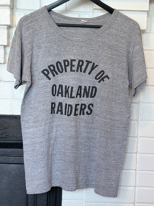 Vintage 1960s Rare Original Oakland Raiders Tee Shirt Size M