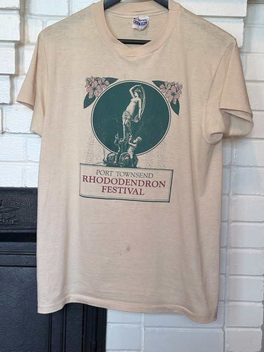 Vintage 1980s Rhododendron Festival Tee Shirt Size M