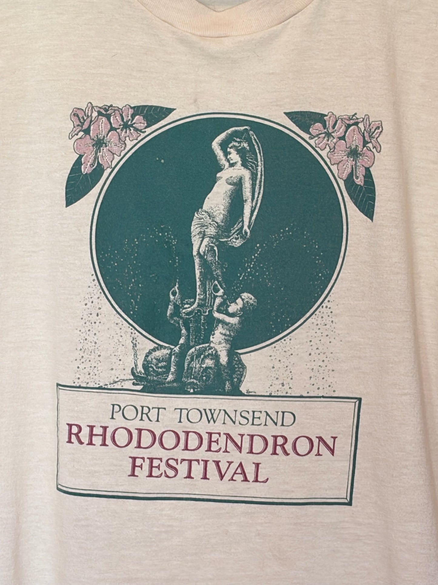 Vintage 1980s Rhododendron Festival Tee Shirt Size M